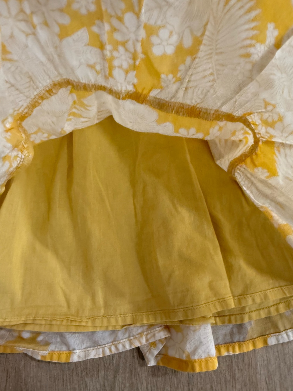 Janie and Jack Emily Floral Smocked Sundress Yellow White Sunshine Preppy Size 4 - Picture 5 of 10